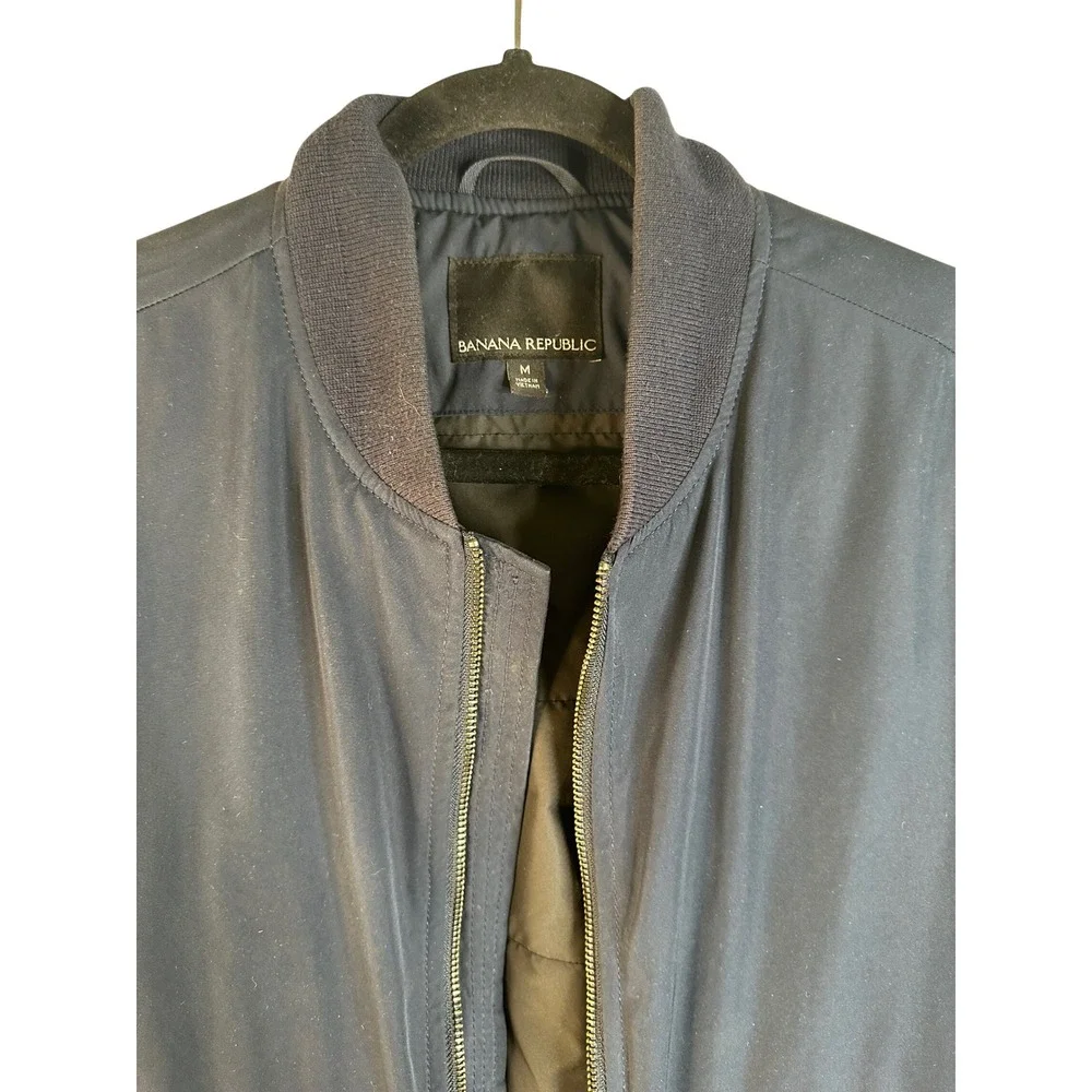 Banana Republic Men's Navy Primaloft Schoeller Utility Bomber Jacket Size M